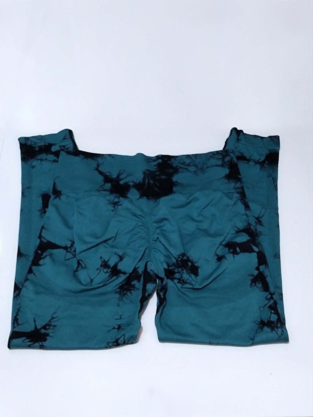 New - XL-3X High Waist 3D Booty Enhance legging - Green Black Tie Dye full leg